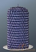 свеча пенек жемчужный темно-фиолетовый 130*65