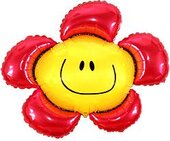 И Цветочек (солнечная улыбка) красный / Flower 41&amp;quot;/89*104 см
