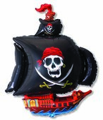И Пиратский корабль (чёрный) / Pirate Ship 41&amp;quot;/79*104 см