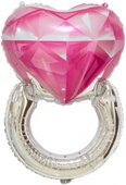 F Сердце, Кольцо с бриллиантом, Розовый 32''/81 см