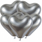 Сердце 12&quot; Хром Серебро / Shiny Silver 89 / 25 шт. /