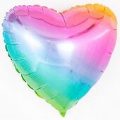 И 18 Сердце Радуга, нежный градиент / Heart Rainbow gradient